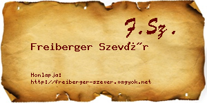 Freiberger Szevér névjegykártya